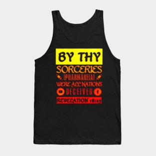 Revelation 18:23 By thy Sorceries Pharmakeia Vintage Sunset Tank Top